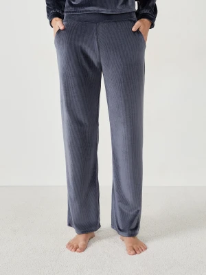 Spodnie piżamowe z efektem weluru Etam
