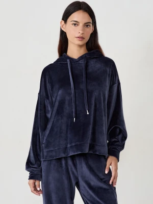 Bluza z kapturem o efekcie weluru Etam