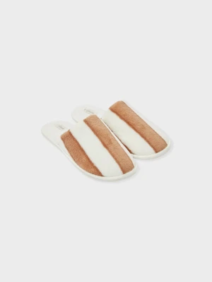 Kapcie mules w paski Etam