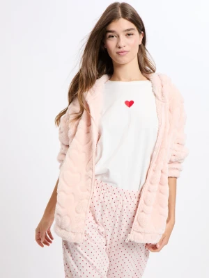 Trzyczęściowa piżama w serduszka z bawełną Etam