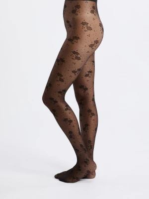 Rajstopy przezroczyste we wzory - 15 DEN Etam