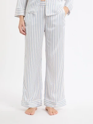 Spodnie piżamowe w paski z satyny Etam