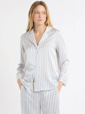 Koszula piżamowa w paski z satyny Etam