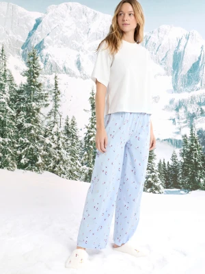 Spodnie bawełniane z motywem narciarzy Etam