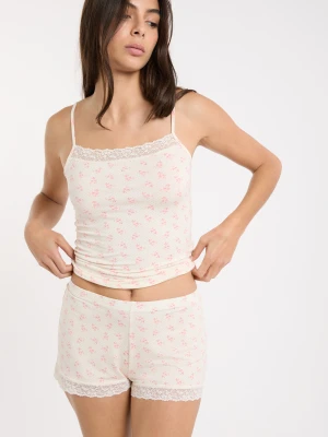 Szorty piżamowe z detalami koronkowymi Etam