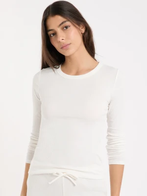 Koszulka piżamowa z okrągłym dekoltem z bawełny Etam