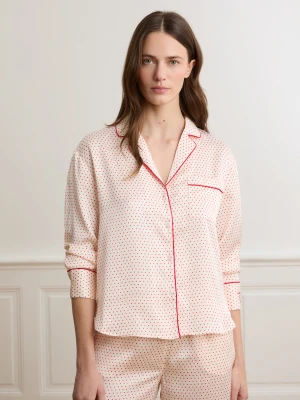 Satynowa koszula w groszki Etam