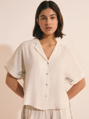 Piżamowa koszula z krótkim rękawem Etam