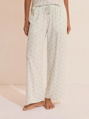 Spodnie 3/4 w kwiatowe wzory Etam