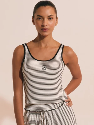 Koszulka na ramiączkach od piżamy w paski Etam