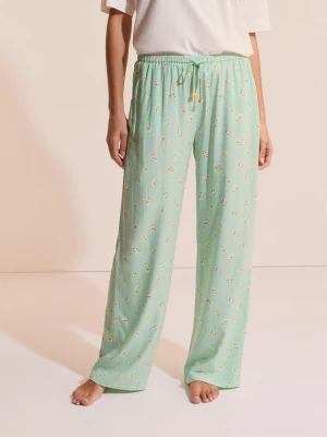Spodnie piżamowe w kwiatowe wzory Etam