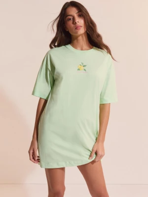 Bawełniana koszula nocna w cytrynowy wzór Etam