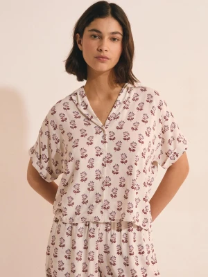 Koszulka piżamowa z krótkim rękawem i nadrukiem Etam