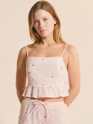 Top piżamowy w kwiatowy wzór Etam