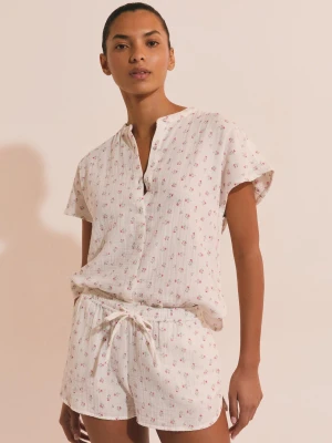 Bawełniane szorty piżamowe w kwiatowy wzór Etam