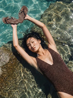 Klapki Havaianas slim brokat II Etam