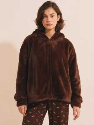 Bluza z kapturem Etam brązowy