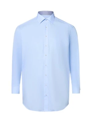Eterna Comfort Fit Męska koszula biznesowa - non-iron Mężczyźni Comfort Fit Bawełna niebieski jednolity,