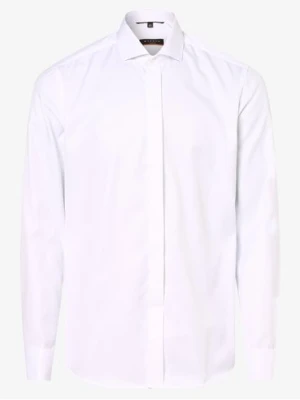 Eterna Slim Fit Koszula z wywijanymi mankietami Mężczyźni Slim Fit Bawełna biały