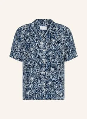 Eton Koszula Z Klapami Medium Fit Z Lnu blau