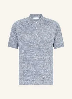 Eton Koszulka Polo Z Dzianiny Z Lnem blau