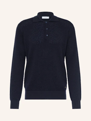 Eton Koszulka Polo Z Dzianiny Z Wełny Merino blau