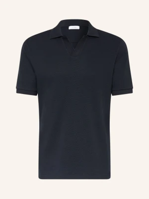 Eton Koszulka Polo Z Pikowanym Wzorem blau GRANATOWY