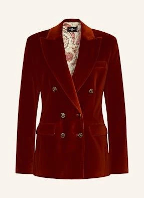 Etro Blezer Z Aksamitu rot