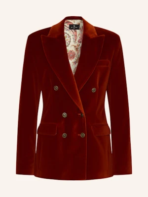 Etro Blezer Z Aksamitu rot
