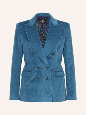 Etro Blezer Ze Sztruksu blau