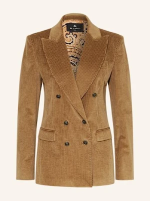 Etro Blezer Ze Sztruksu braun