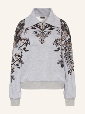 Etro Bluza Dresowa Typu Troyer grau SZARY