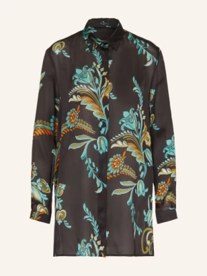 Etro Bluzka Koszulowa Z Jedwabiu schwarz