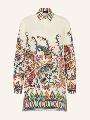 Etro Bluzka Koszulowa Z Jedwabiu weiss