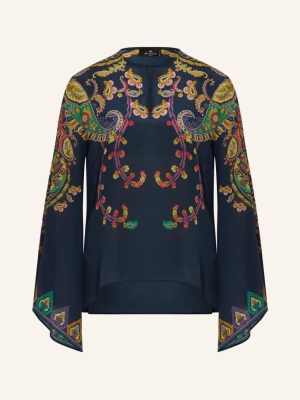 Etro Bluzka Z Jedwabiu blau