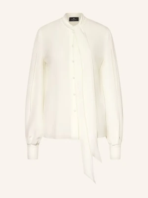 Etro Bluzka Z Wiązaniem Pod Szyją Z Jedwabiu weiss