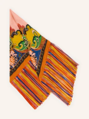 Etro Chustka Trójkątna Z Jedwabiem orange