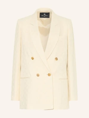 Etro Długi Blezer Z Tkaniny Żakardowej beige