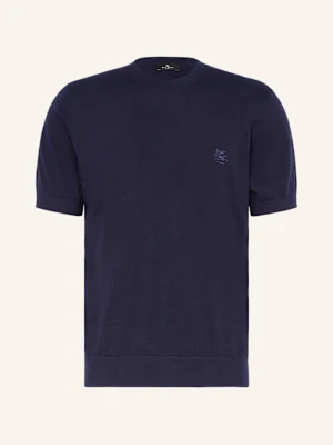 Etro Dzianinowa Koszulka blau