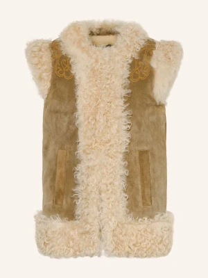 Etro Kamizelka Skórzana beige