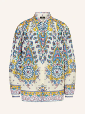 Etro Koszula Z Dodatkiem Jedwabiu blau