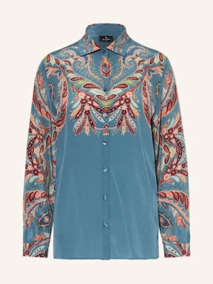Etro Koszula Z Jedwabiu blau