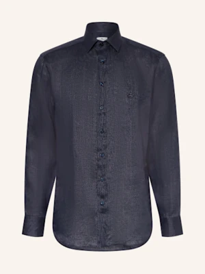Etro Koszula Z Lnu Regular Fit blau