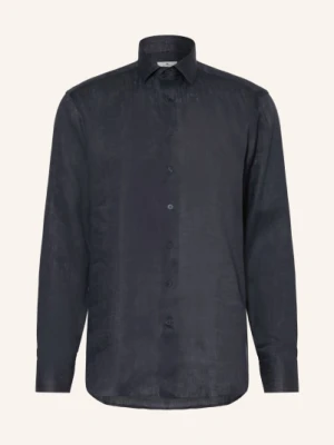 Etro Koszula Z Lnu Regular Fit blau