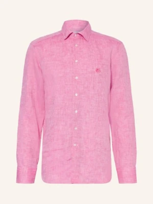 Etro Koszula Z Lnu Regular Fit pink