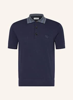 Etro Koszulka Polo Z Dzianiny blau