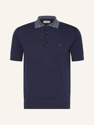 Etro Koszulka Polo Z Dzianiny blau