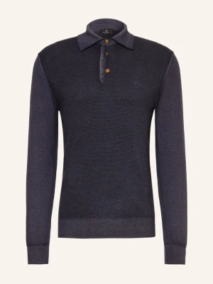 Etro Koszulka Polo Z Dzianiny blau GRANATOWY