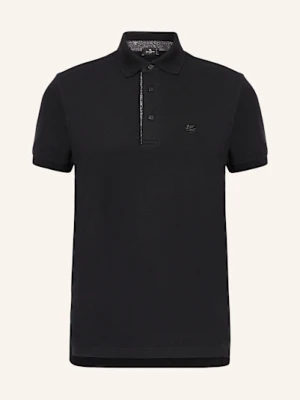 Etro Koszulka Polo Z Piki schwarz