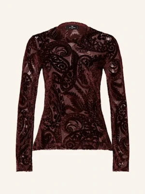 Etro Koszulka Z Długim Rękawem Z Siateczki rot